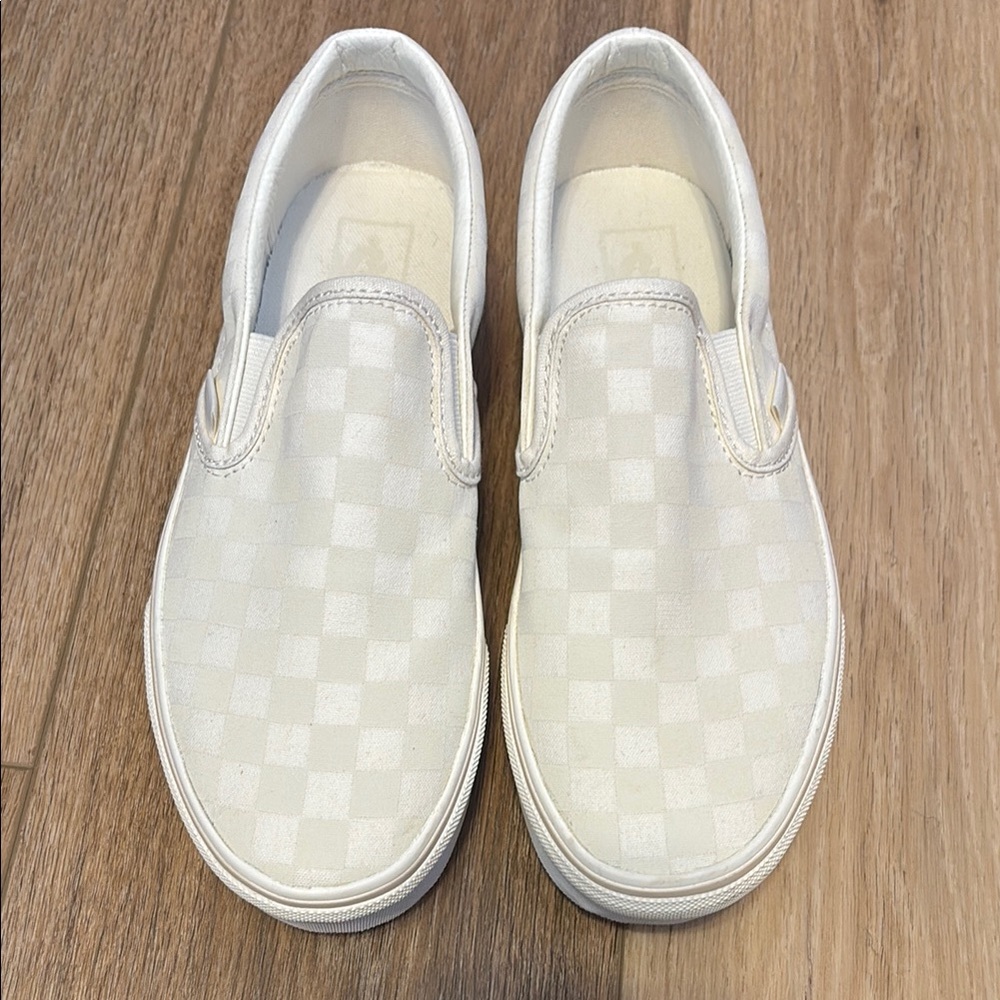 Vans checkered platform slip on sneakers